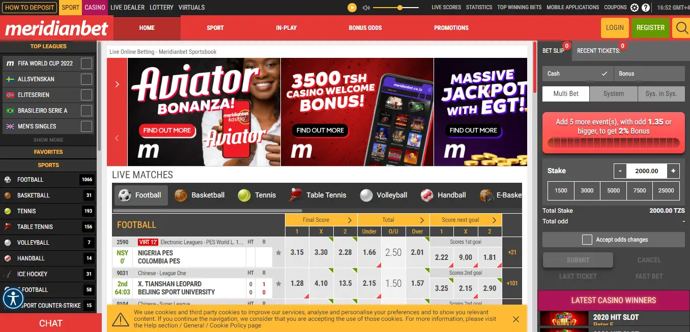 Meridianbet Tanzania Review